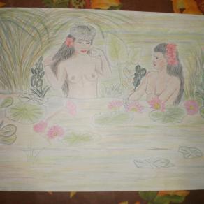 Vahinè che prendono bagno