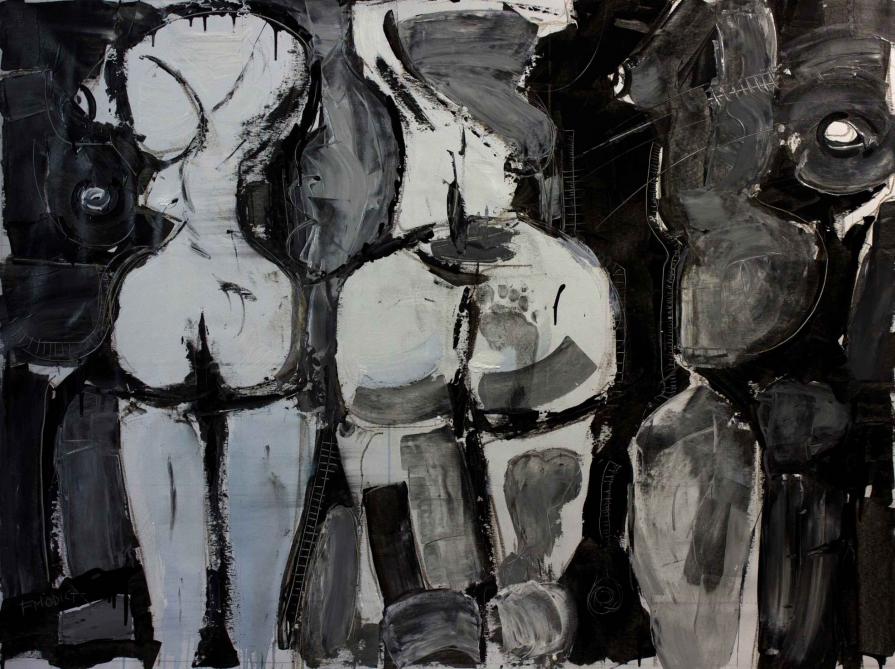 Fabio Modica | Mercification - mixed media on canvas - cm 147x110 | 57x43 inches | Private Collection - USA