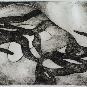 Mastroeni Cristina (Italia) - Ritmi - ceramolle con applicazione di materiali su carta  - 50 x 35