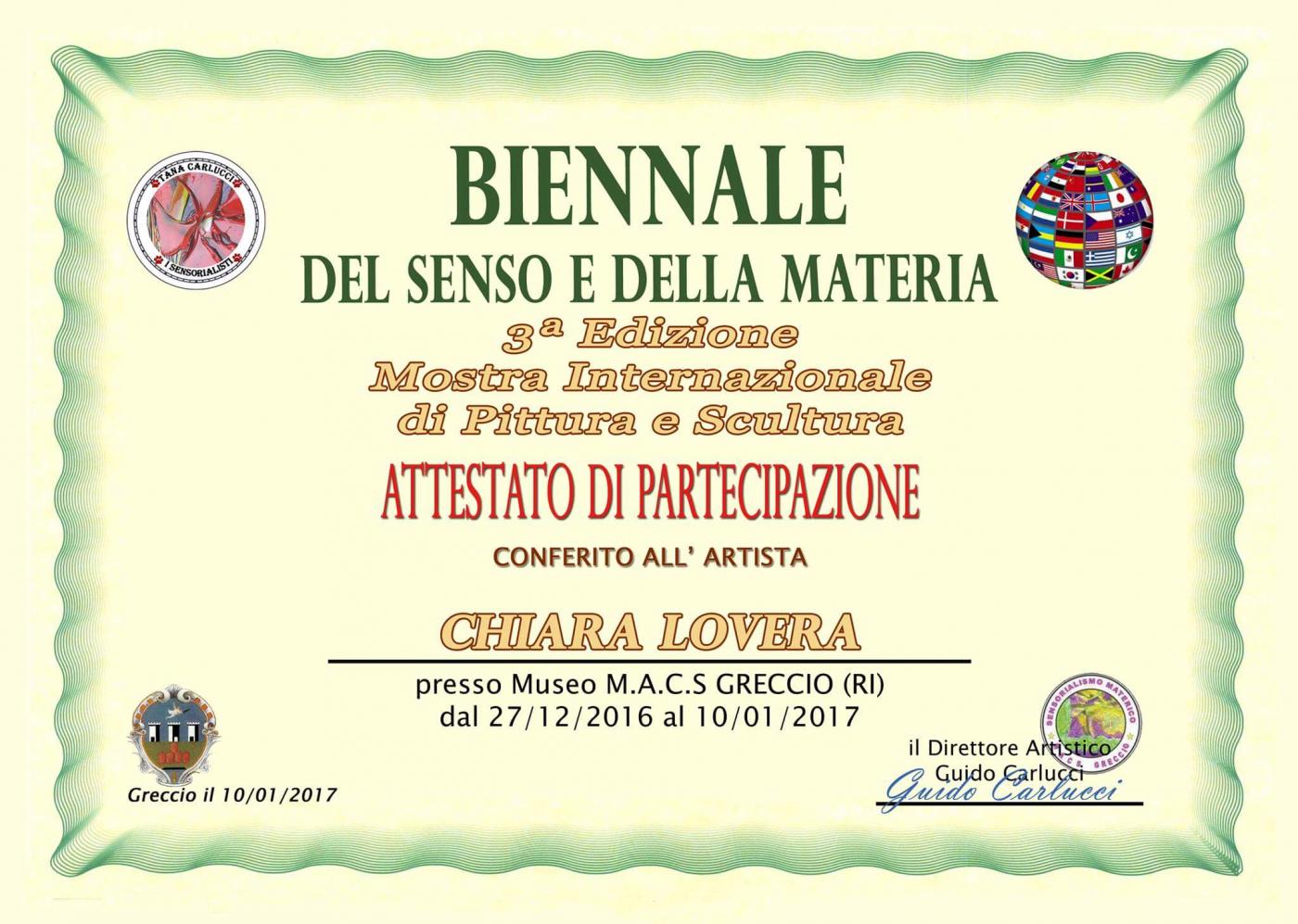 Biennale del Senso e della Materia