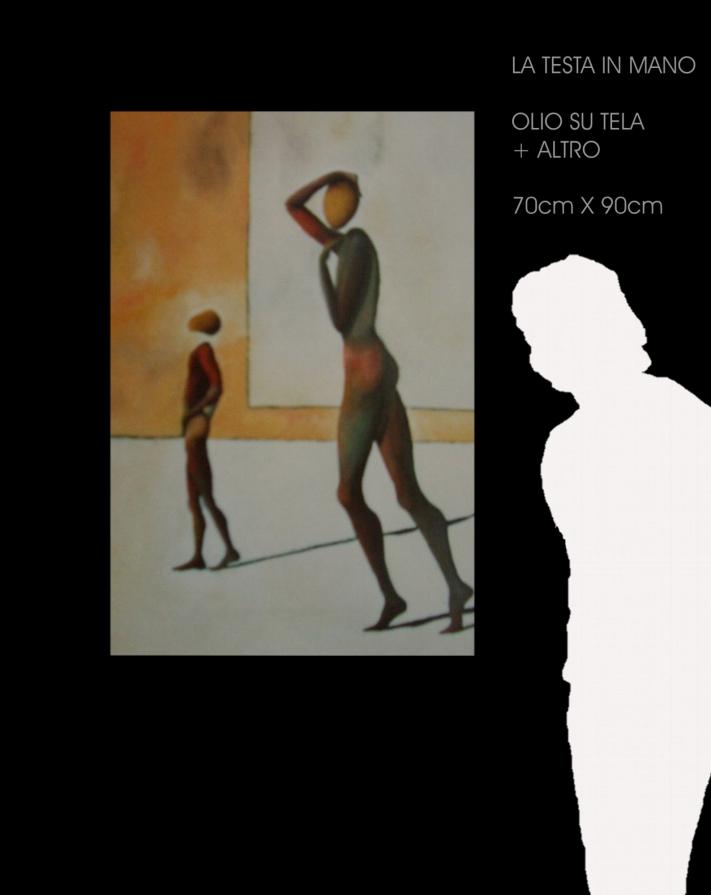 LA TESTA IN MANO