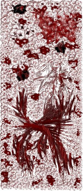 Informale 21 -  Blood Ties,  3.7.5.7.4.5 -unique edition - digital print on canvas