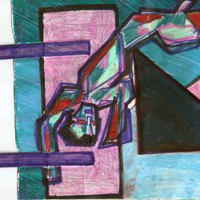 In giro per negozi e uomo verde e blu