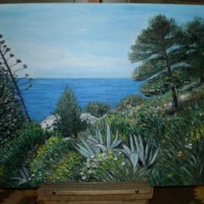 Scogliera sul mare a Capri