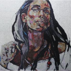 Mosaic "Girl with the necklace"