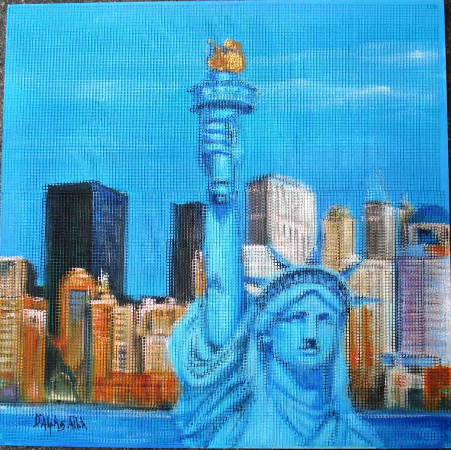 Alba D'Alpaos (Venezuela) - Lamerica - tecnica mista legno - 70 x 70