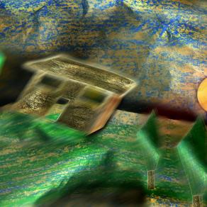 un soffio di vento in un tramonto anemico.