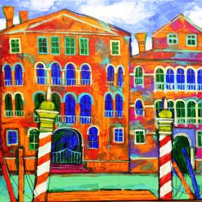 Larysa Menshykova (Germania) Venezia - acrilico su tela - 80 x 60