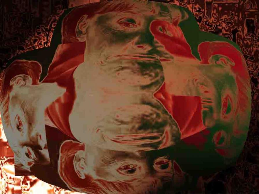 Merkel comes with red Eyes