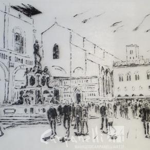 Bologna: scorcio di Piazza del Nettuno in una domenica autunnale