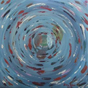 Ombrelli in un vortice notturno