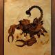 Segno zodiacale dello Scorpione (Intarsio in legno)