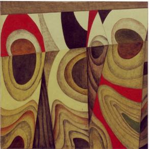 Fantasia lignea  olio e matita su tela   70x70   1998