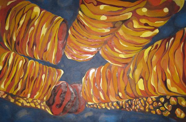 GRAVITY, 2009 oil on paper