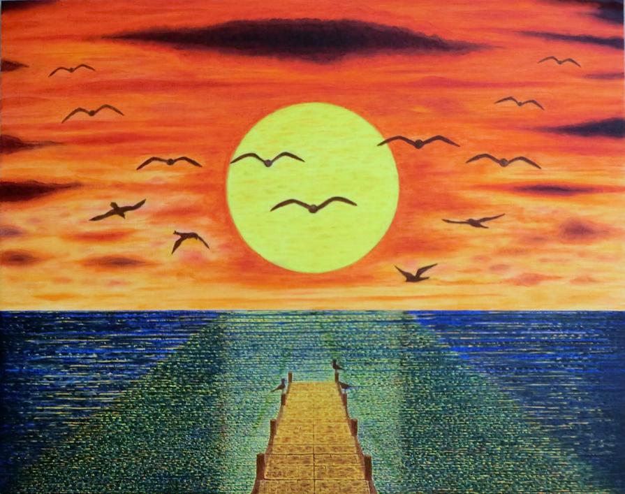 Tramonto sul pontile