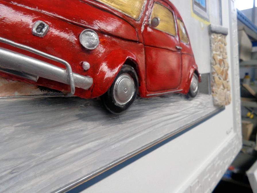 Particolare " FIAT 500 ROSSA"