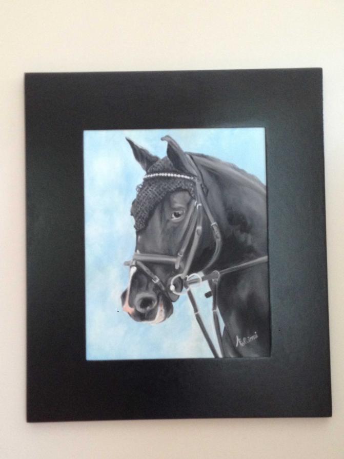 ritratto cavallo olio su tela