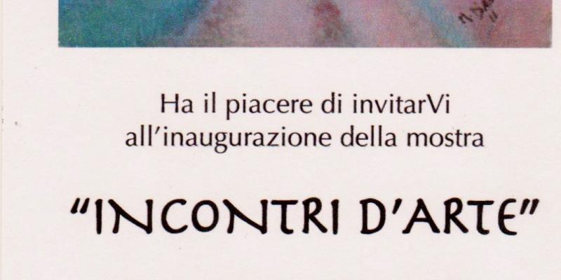 "INCONTRI D'ARTE" "INCONTRI D'ARTE"