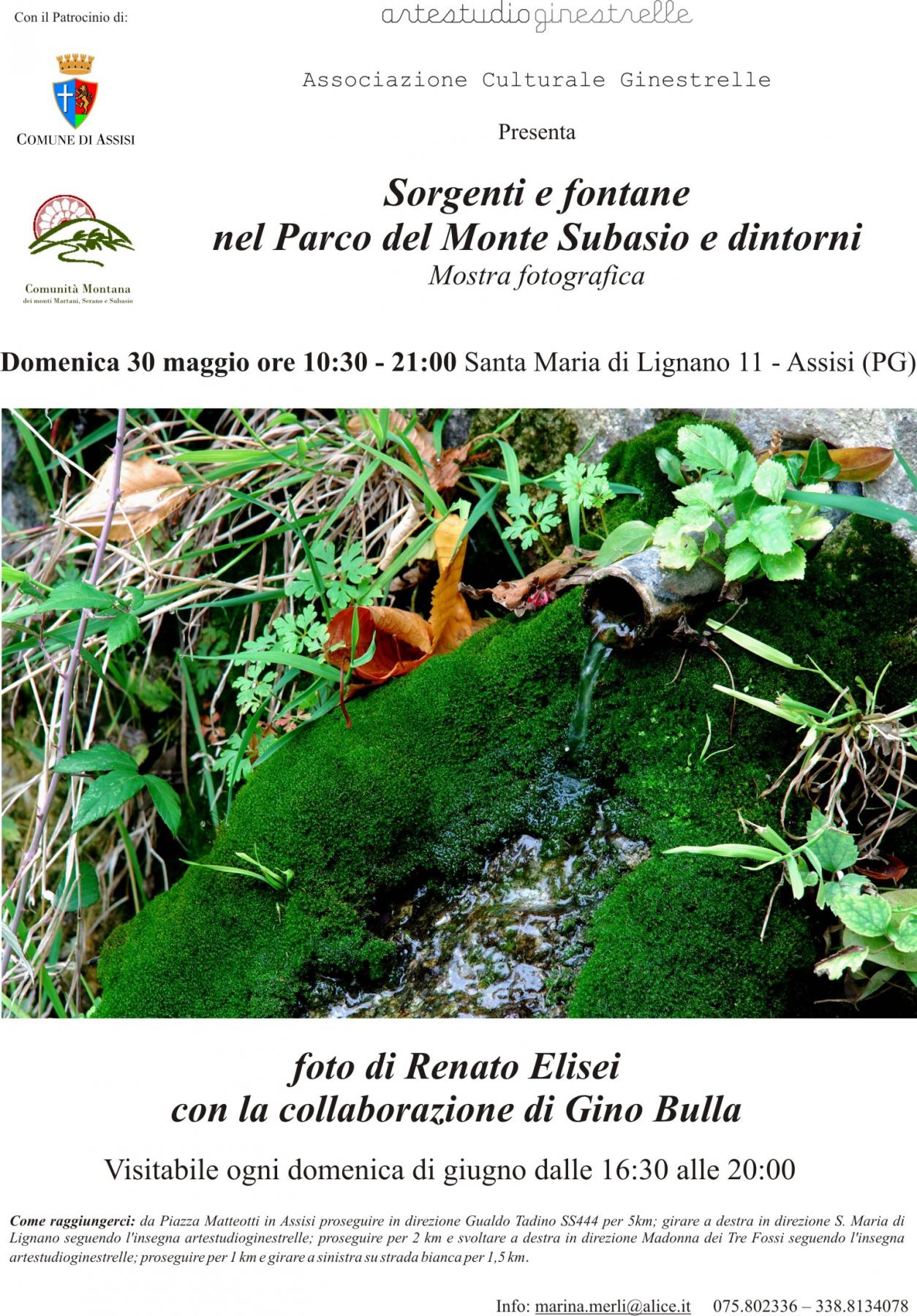 mostra fotografica"Sorgenti e fontane nel Parco del Monte Subasio"