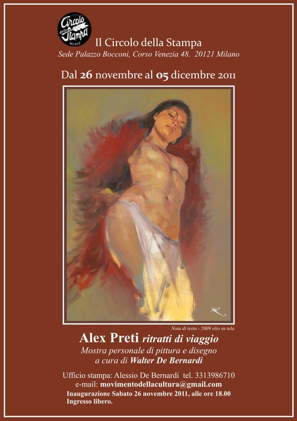 Circolo della Stampa Milano: Alex Preti, personale di pittura