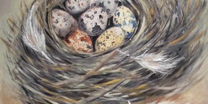  Viadellebelledonne: oli su tela della pittrice Anastasia D. Rapantzikou e nota recensiva di Giulio Micheletti