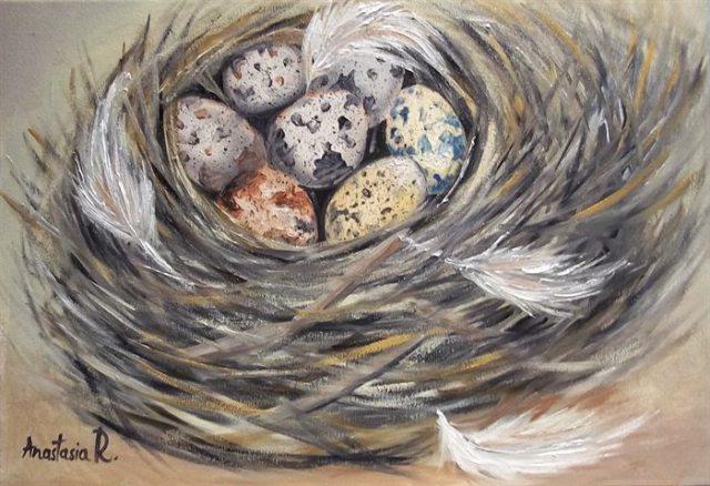  Viadellebelledonne: oli su tela della pittrice Anastasia D. Rapantzikou e nota recensiva di Giulio Micheletti