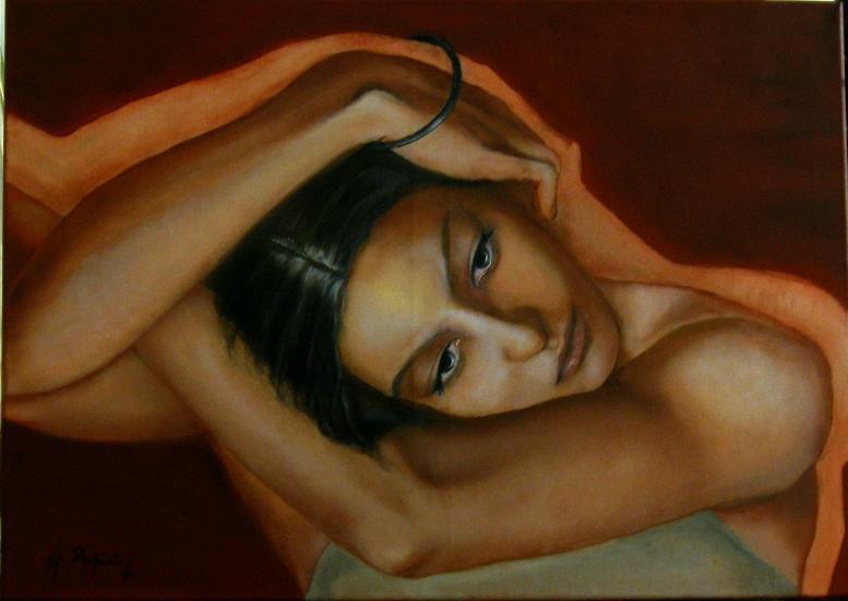 "Dora despierta"  Homenaje a Man Ray