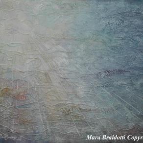  "SOLE NASCENTE - VELATURE ALL' ALBA" - Malta per affreschi ed acrilici su tela 50x60