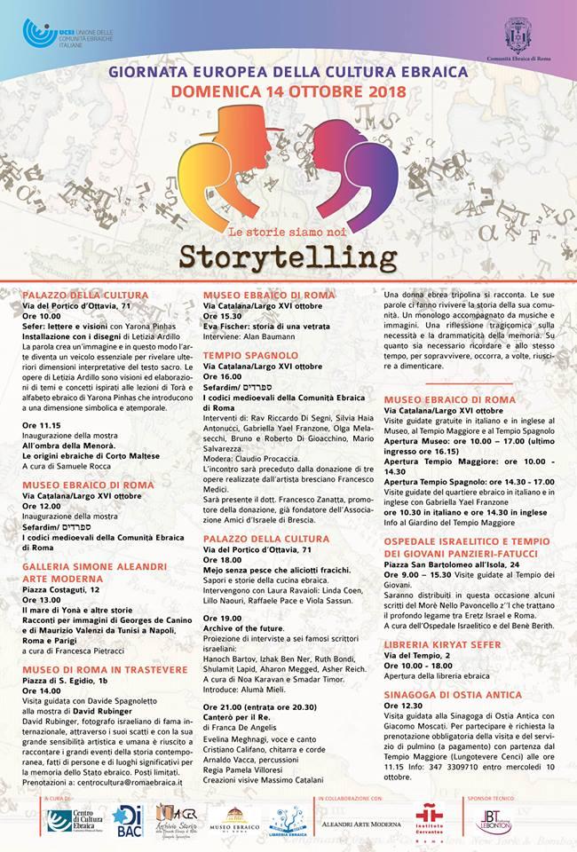 LETIZIA ARDILLO e YARONA PINHAS -Storytelling- le storie siamo noi-Giornata della cultura ebraica 2018