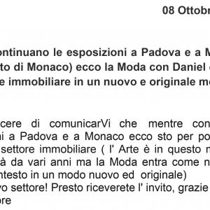 " Presentazione  Esposizione " Prospettive" al "Residence degli Ulivi" in località Aurisina Cave ( Trieste) per Opera " Fashion" . Presentation Exhibition " Prospettive" at the "Residence degli Ulivi" in Aurisina Cave ( Trieste) for Work " Fashion"