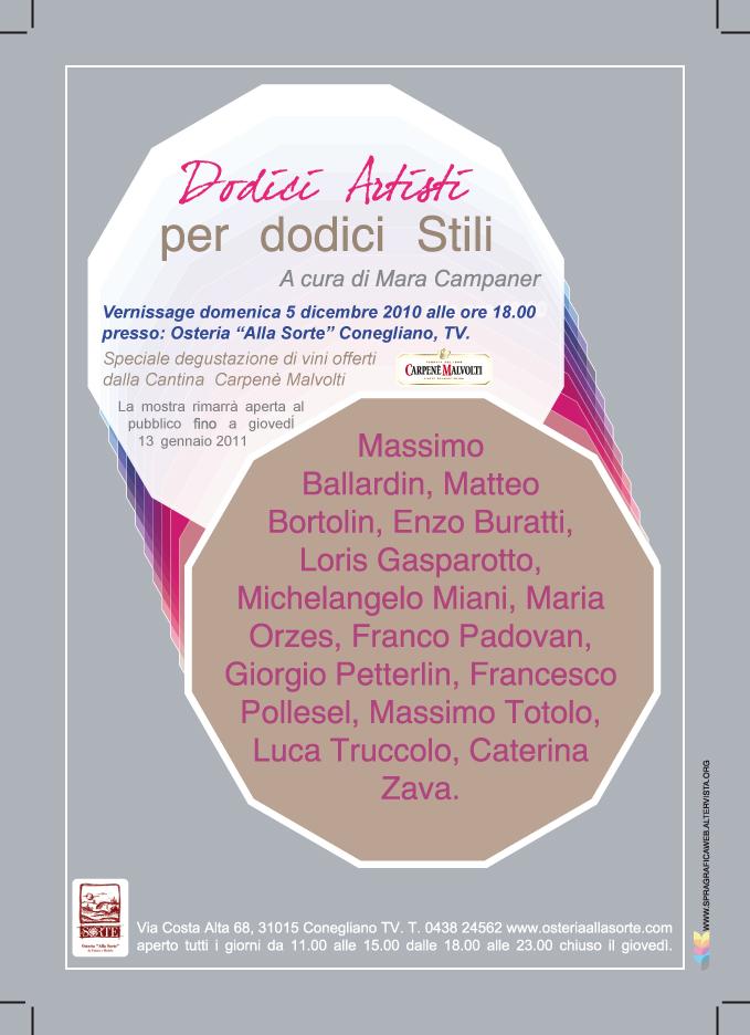 12 Artisti per 12 stili 12 Artisti per 12 stili