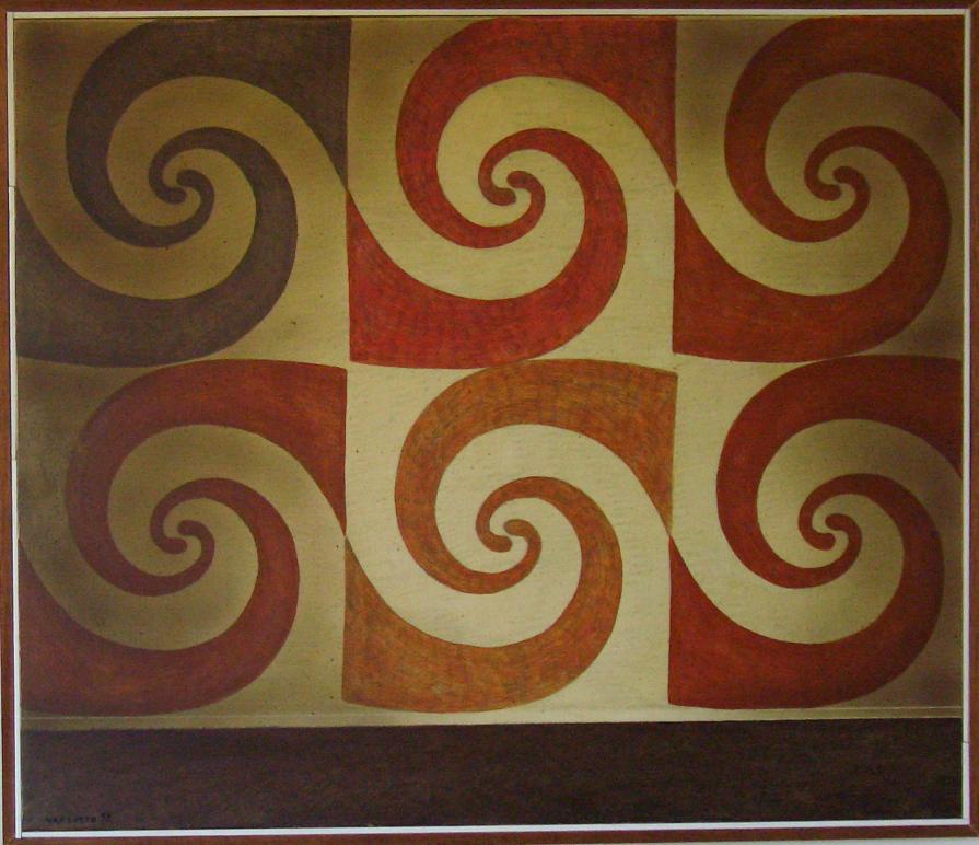 Parietale   olio e matita su tela    70x80  1986