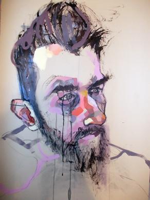 portrait/collage/mix media