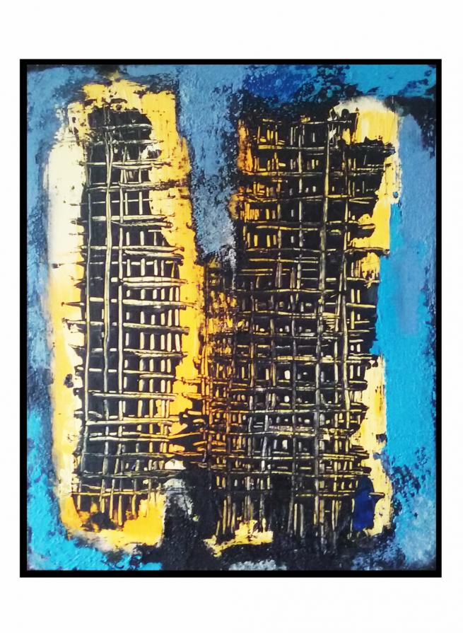 City nel blu dipinto di giallo