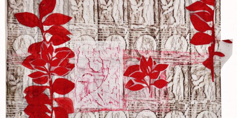 Nancy Azara, Of leaves and vines....A shifting braid of lines from a poem by Margaret Sheffield