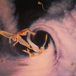 Vortice de cerradas plumas