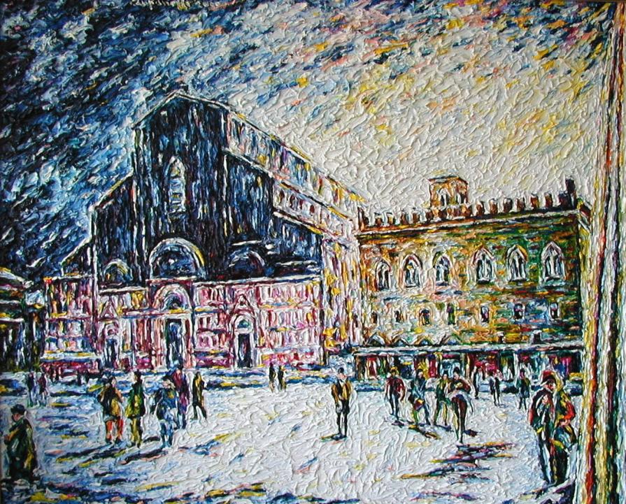 Bologna : Piazza Maggiore in inverno