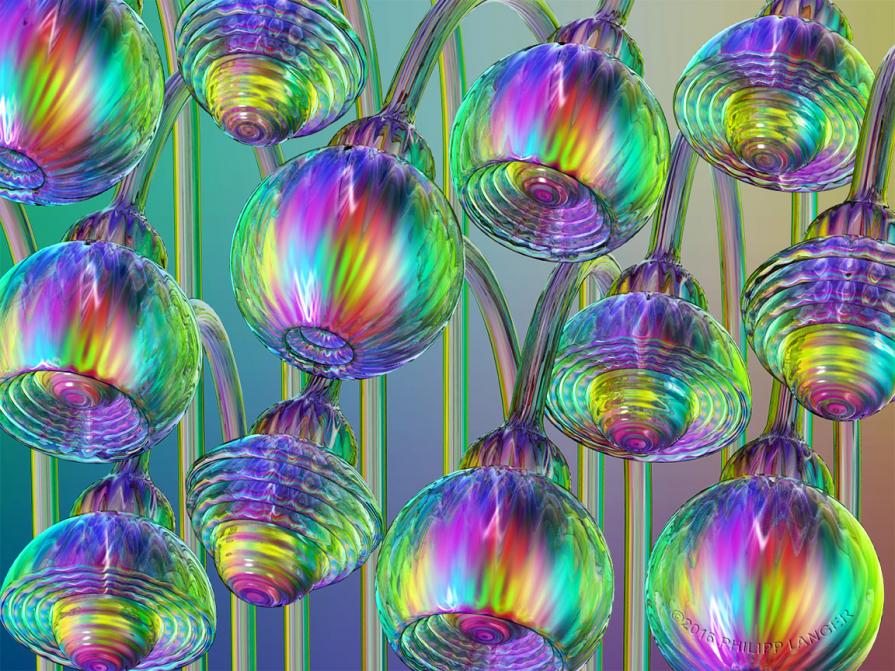 Vibrant Glass Blooms