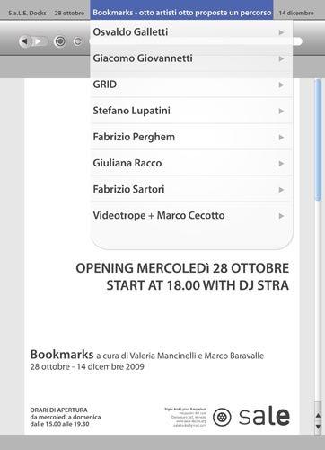 BOOKMARKS, otto artisti, otto proposte, un percorso BOOKMARKS, otto artisti, otto proposte, un percorso
