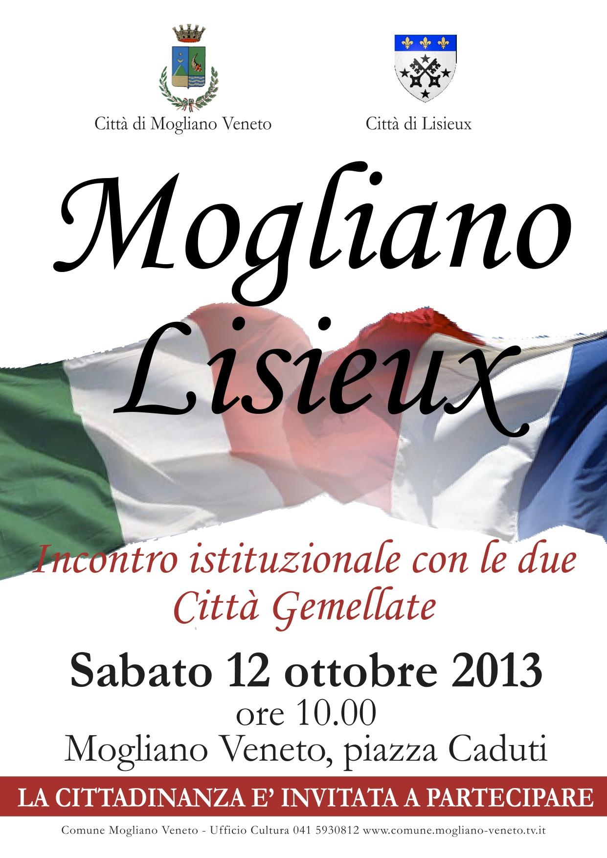 Gemellaggio fra i comuni di Mogliano Veneto e Lisieux