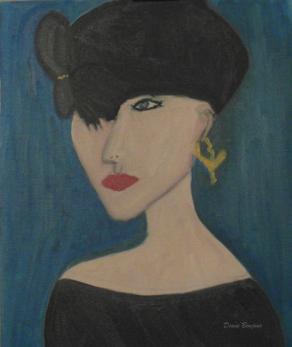 Donna con cappellino