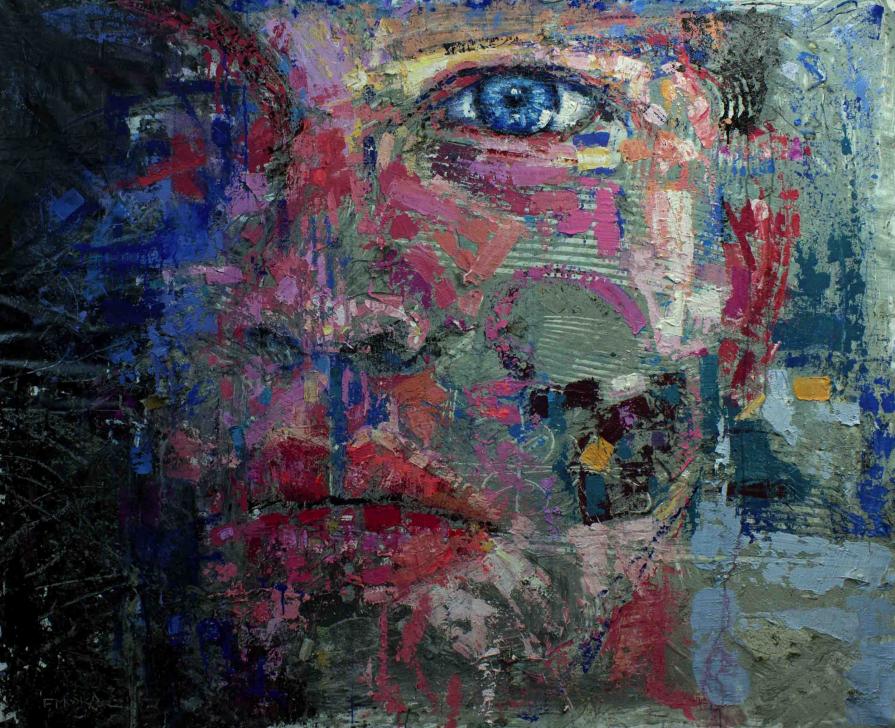 Fabio Modica | Awakening - tecnica mista su tela (mixed media on canvas) - cm 180x150 (71x59 inches) - 2014