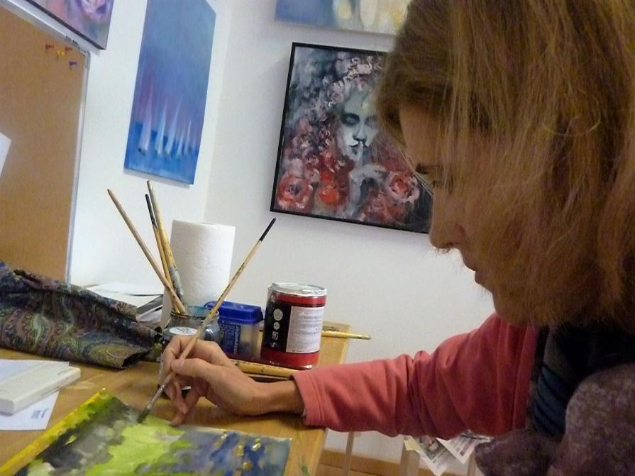 Nel mio Studio, comincio a progettare, utilizzando gli acquarelli.