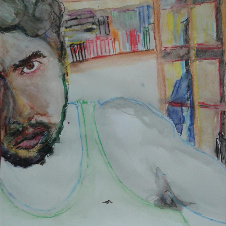 Autoritratto con canotta verde