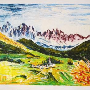 Scenario dolomitico autunnale