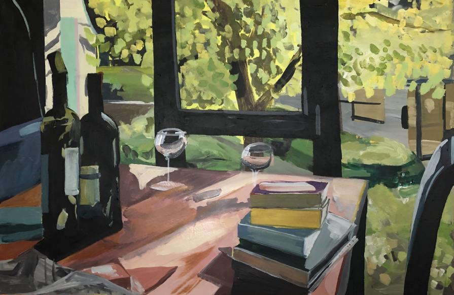 Wine and books and sunshine