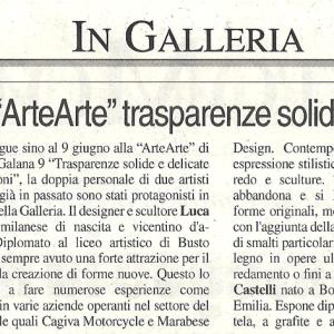 Galleria ArteArte di Mantova dal 25 maggio al 9 giugno.