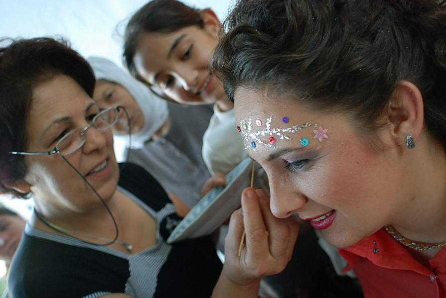 Traditional bride face ornament