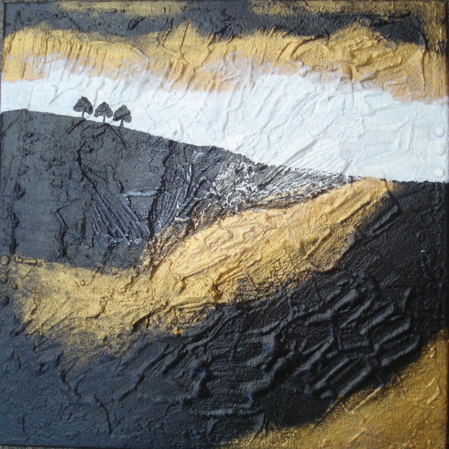 Aliz Polgar (Ungheria) - Three trees - tecnica mista tela - 50 x 50