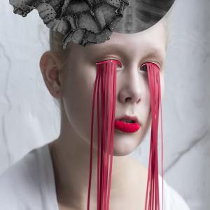 Second life collage series (Red tears and black hat) Second life collage series (Red tears and black hat)